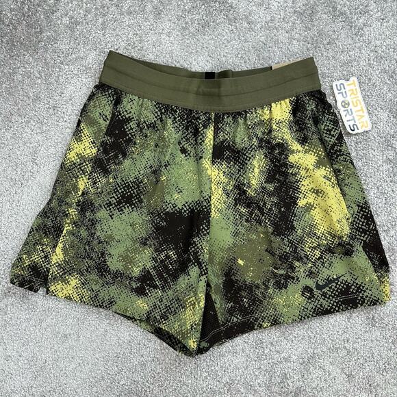 Nike Dri-Fit Training Shorts Mens Size Medium Green Black Camo FZ0740-386 - Picture 2 of 12